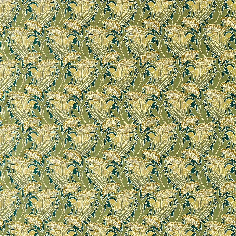 TESSUTO "LACEFLOWER PISTACHIO/LICHEN" - Morris & Co. - Sanderson