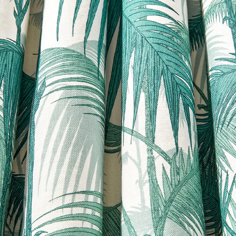 TESSUTO "Palm Jungle Linen Union Teal & Viridian on Chalk" - The Contemporary - Cole & Son - Image 2
