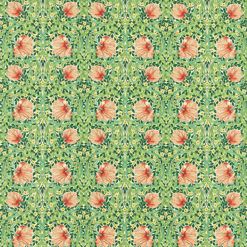 TESSUTO "PIMPERNEL SHAMROCK/WATERMELON" - Morris & Co. - Sanderson
