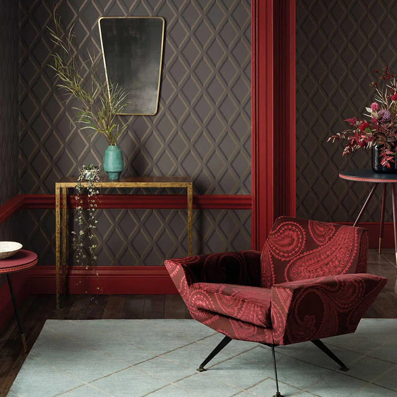 TESSUTO "Rajapur Velvet Rose on Dark Crimson" - The Contemporary - Cole & Son - Image 3