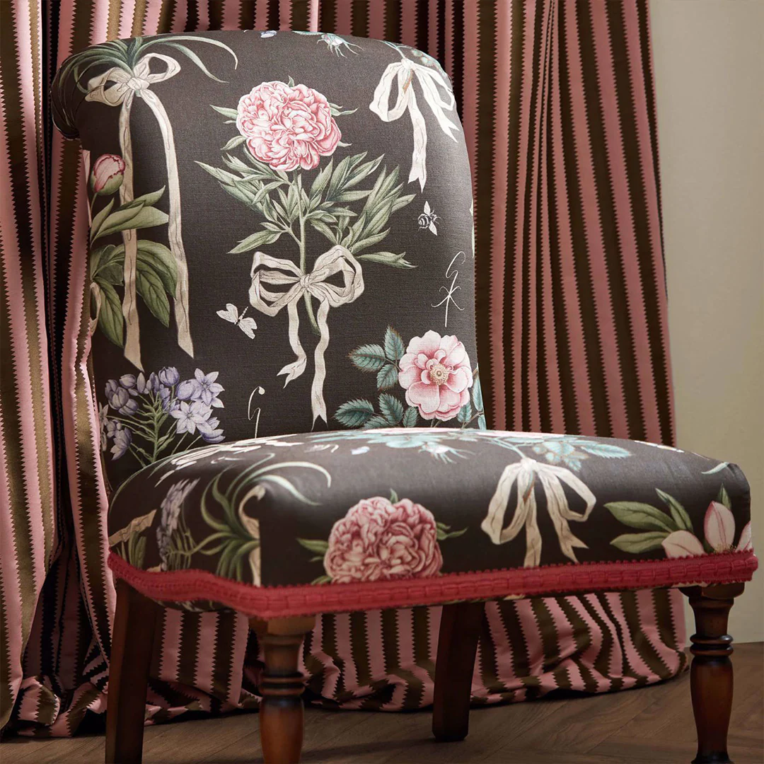 TESSUTO "REGENCY APERIGON PUTTY/WALNUT" - Giles Deacon - SANDERSON - Image 2