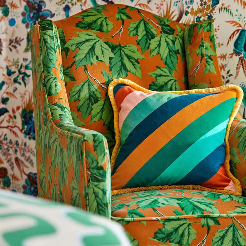 TESSUTO "SHERBET STRIPE EMERALD/AMBER/ROSE" - HARLEQUIN - Image 3