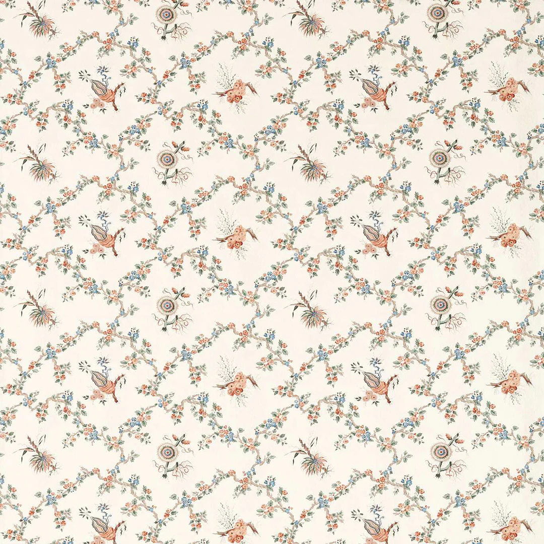 TESSUTO "TRELLIAGE SANDSTONE/WOAD" - Giles Deacon - SANDERSON
