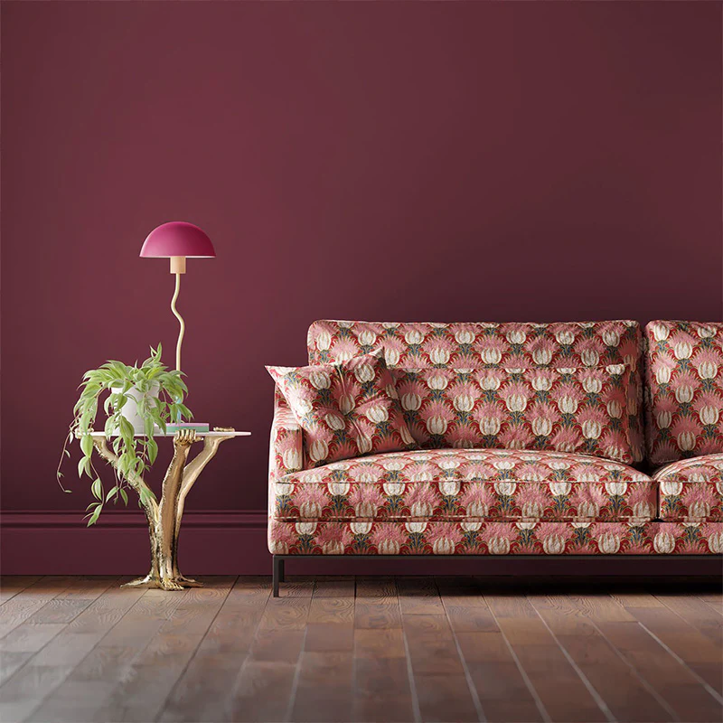 TESSUTO "TULIP & BIRD AMARANTH & BLUSH" - Morris & Co. - Sanderson - Image 2