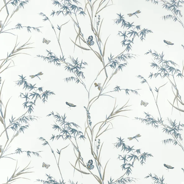 TESSUTO "Virginia toni dell'azzurro" boxwood | THIBAUT